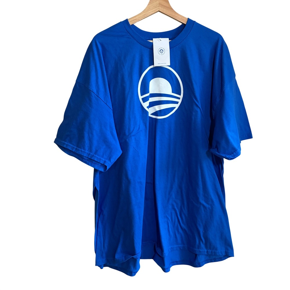 NWT Obama Presidential Center Symbol Tee 3XL Blue Unisex Eco-Friendly Graphic